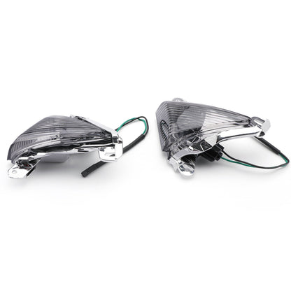 Front Turn Signals Lens Fit For Kawasaki ZX14R 2006-2010 ZX10R 2006-2007 Ninja 650F 2006-2008 Smoke Champoo