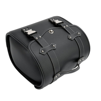 Saddlebag Side Storage Tool Bag Universal Quick Release Pu Motorcycle Brown