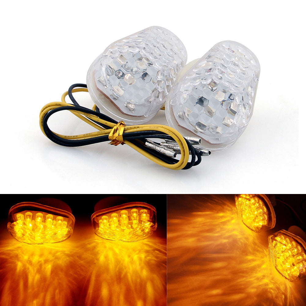 Kawasaki 98-13 ZX6R 04-13 ZX10R ZX 7R 9R 12R ZZR600 LED Turn Signals Champoo