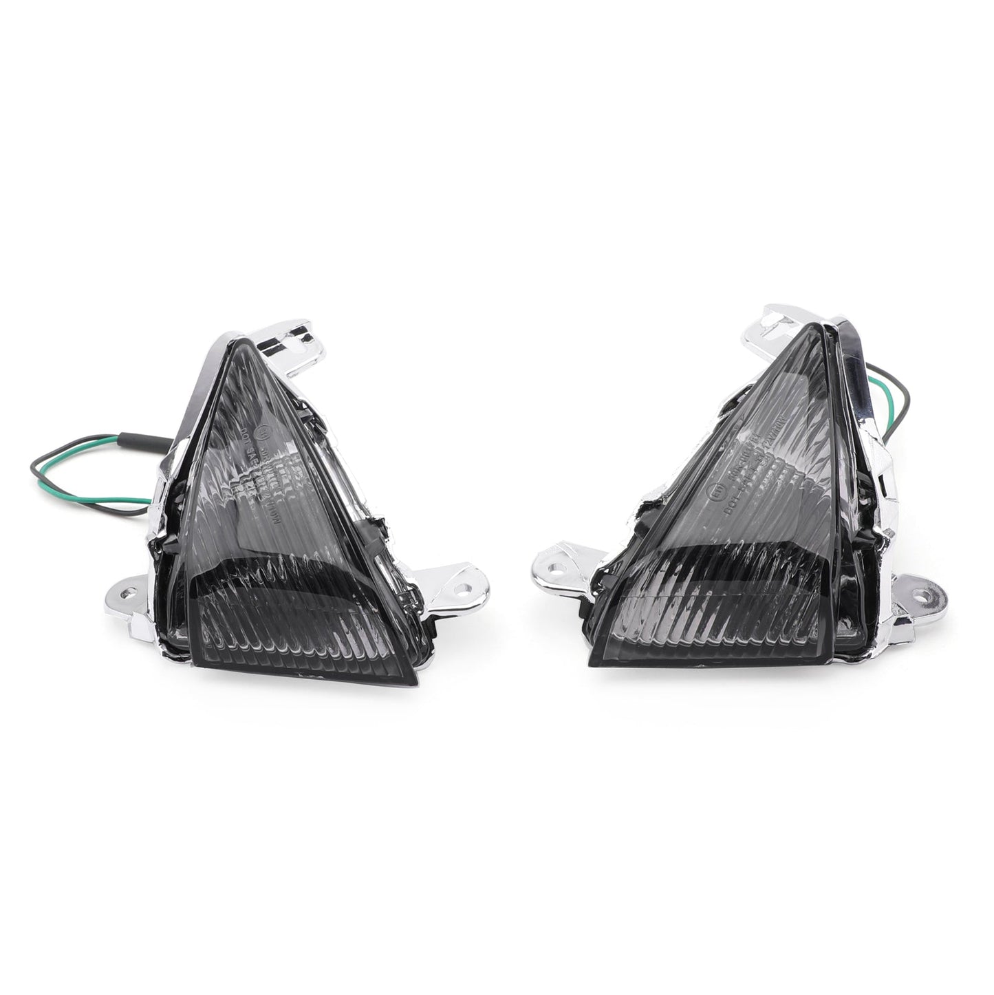 Front Turn Signals Lens Fit For Kawasaki ZX14R 2006-2010 ZX10R 2006-2007 Ninja 650F 2006-2008 Smoke Champoo