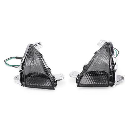 Front Turn Signals Lens Fit For Kawasaki ZX14R 2006-2010 ZX10R 2006-2007 Ninja 650F 2006-2008 Smoke Champoo