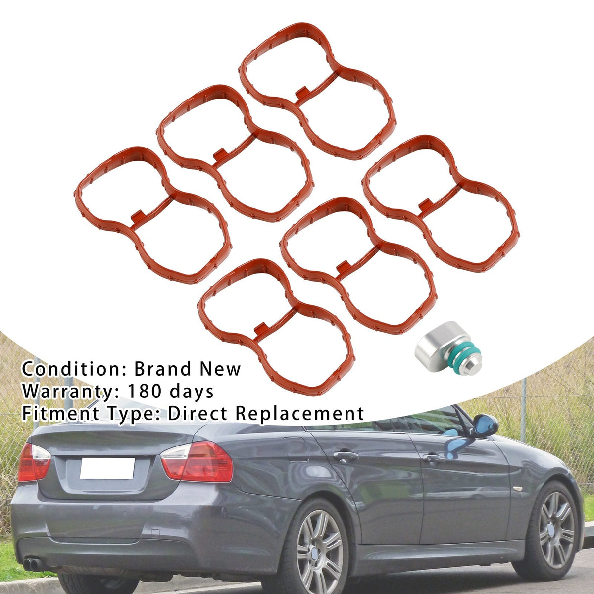 BMW E90-93 F10 F11 F07 X5 X6 N57 6Pcs Intake Manifold Gasket 1167807480 11618511363