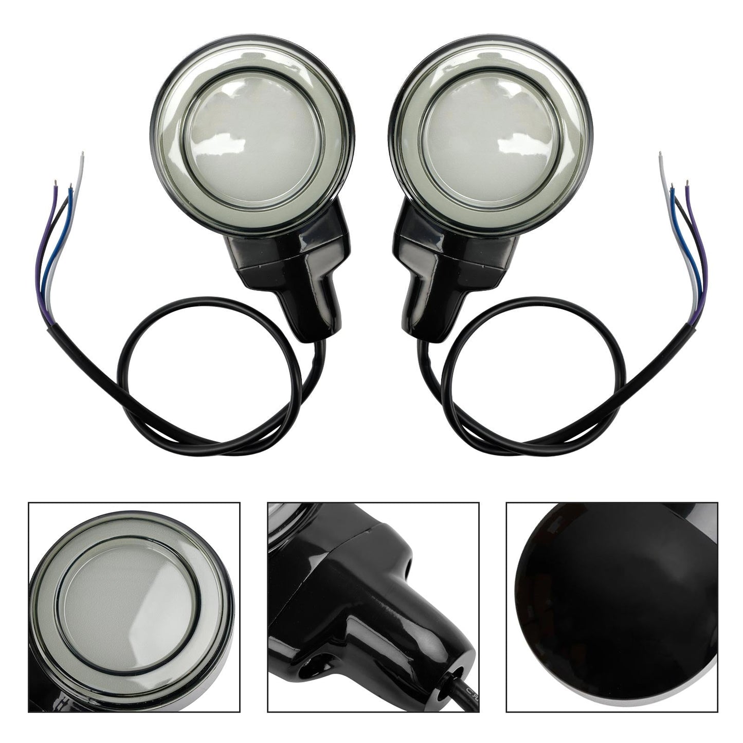 Heritage Softail Classic Touring 99-23 LED Flat Front Turn Signal Light Champoo