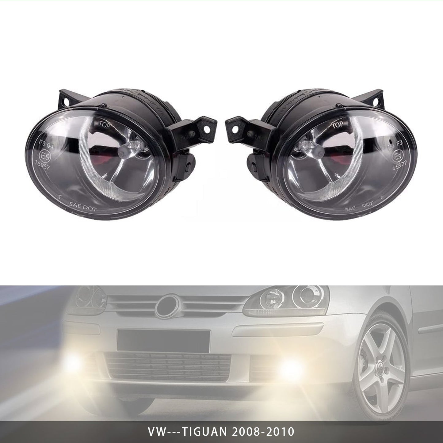 Volkswagen GOLF MK5 Pair Front Fog Light Lamps 1K0941699C 1K0941700C