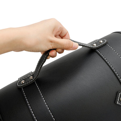 Saddlebag Side Storage Tool Bag Universal Quick Release Pu Motorcycle Brown
