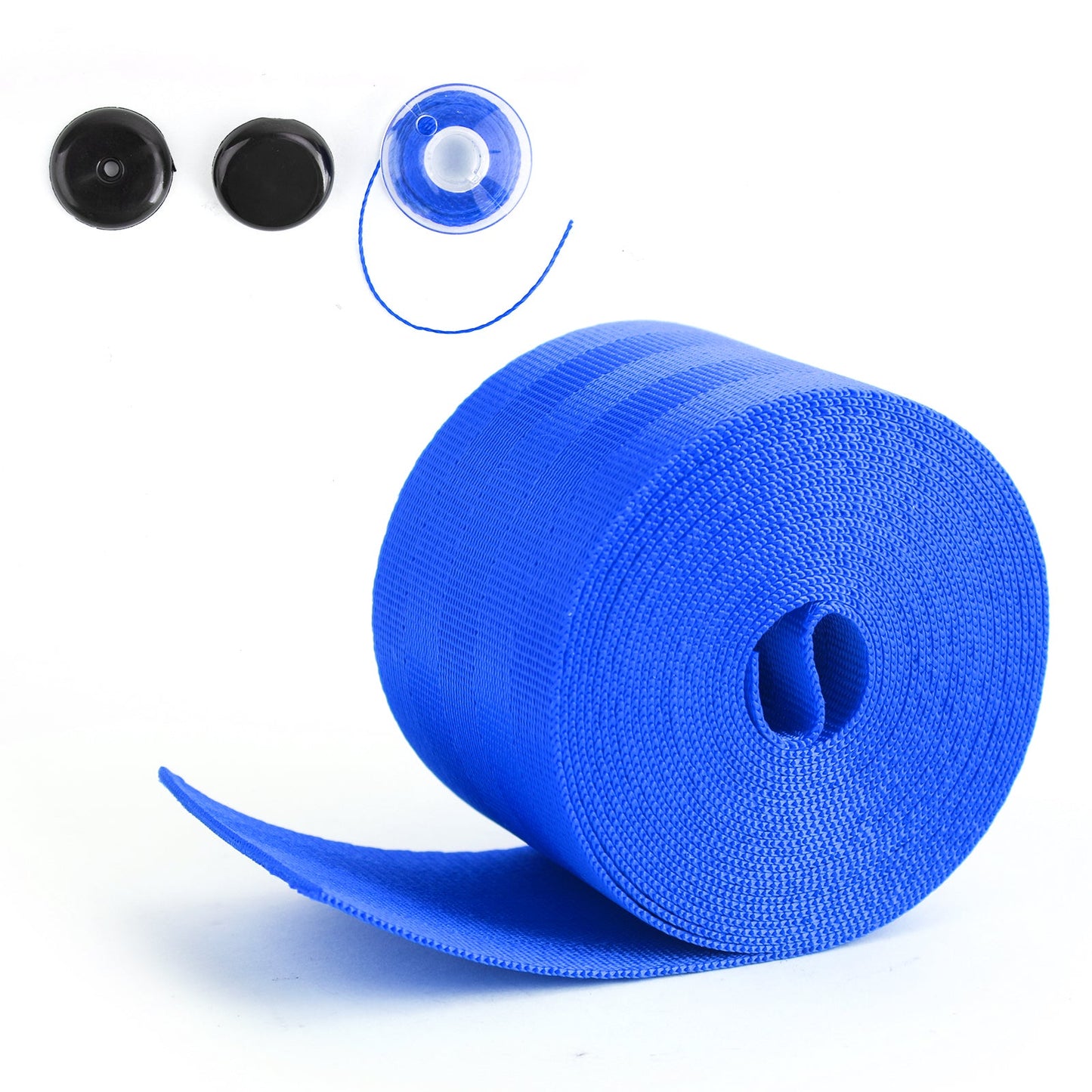 Webbing Polyester Seat Lap Retractable Nylon Safety Strap Blue Car Seat Belt