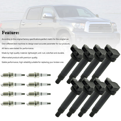 2003-2009 Lexus GX470 4.7L 8PCS Ignition Coil+Spark Plug UF230 90080-91180
