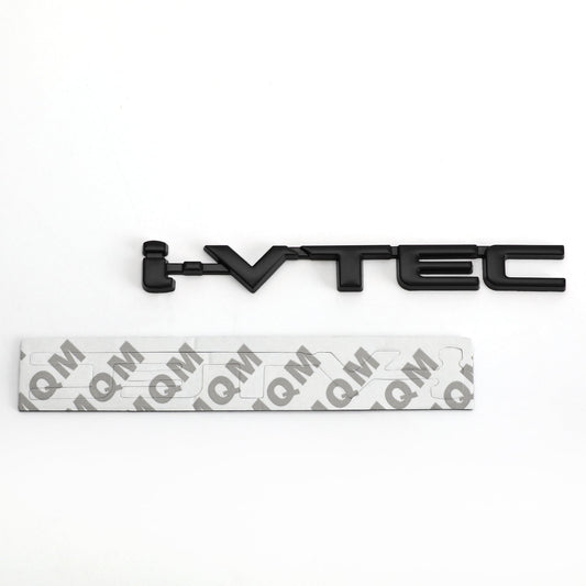 3D Metal i-VTEC Car Trunk Rear Turbo Fender Emblem Badge Decals Stickers Black