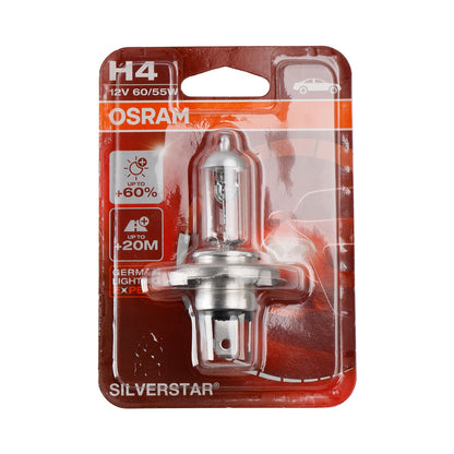 OSRAM Motorcycle Lamp Silverstar H4 P43T 12V 60/55W 64193SVS