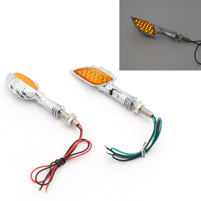 Universal Motorcycle Skeleton Hand LED Turn Signals Blinker Indicator Champoo