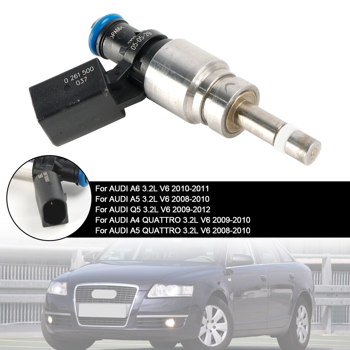 2010-2011 AUDI A6 3.2L Fuel Injector 06E906036F 0261500037
