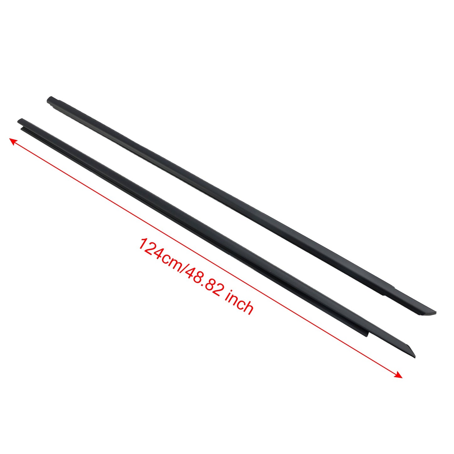 2008-2017 Dodge Challenger 2pcs 55399123AG 55399122AG Front Door Window Belt Weatherstrip