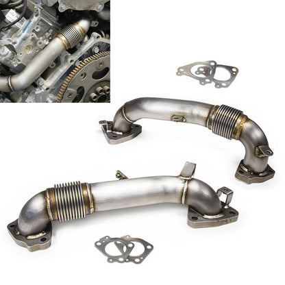 2017-2021 Chevy Silverado 2500HD/3500HD 6.6L L5P Duramax Diesel 3.5" High Flow Exhaust Up Pipes