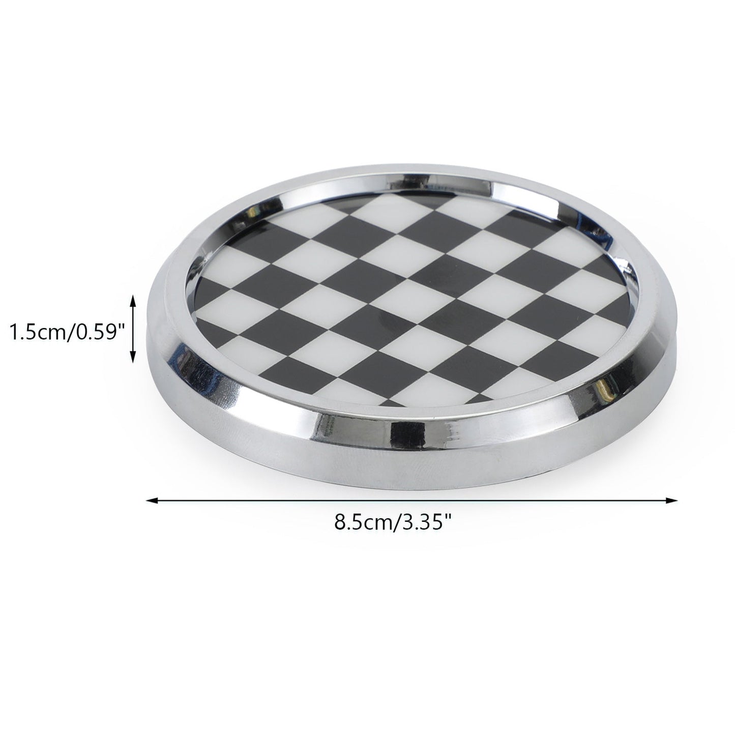 BMW MINI Cooper Checkerboard Black & White Grille Front Grill Emblem Badge