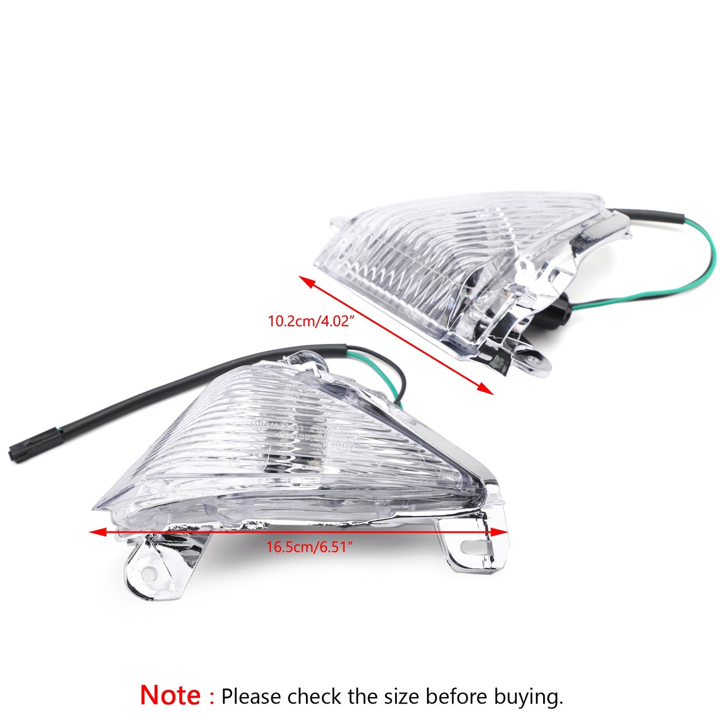 Front Turn Signals Lens For ZX 14R 10R 6R 636 Ninja 650F Clear Champoo