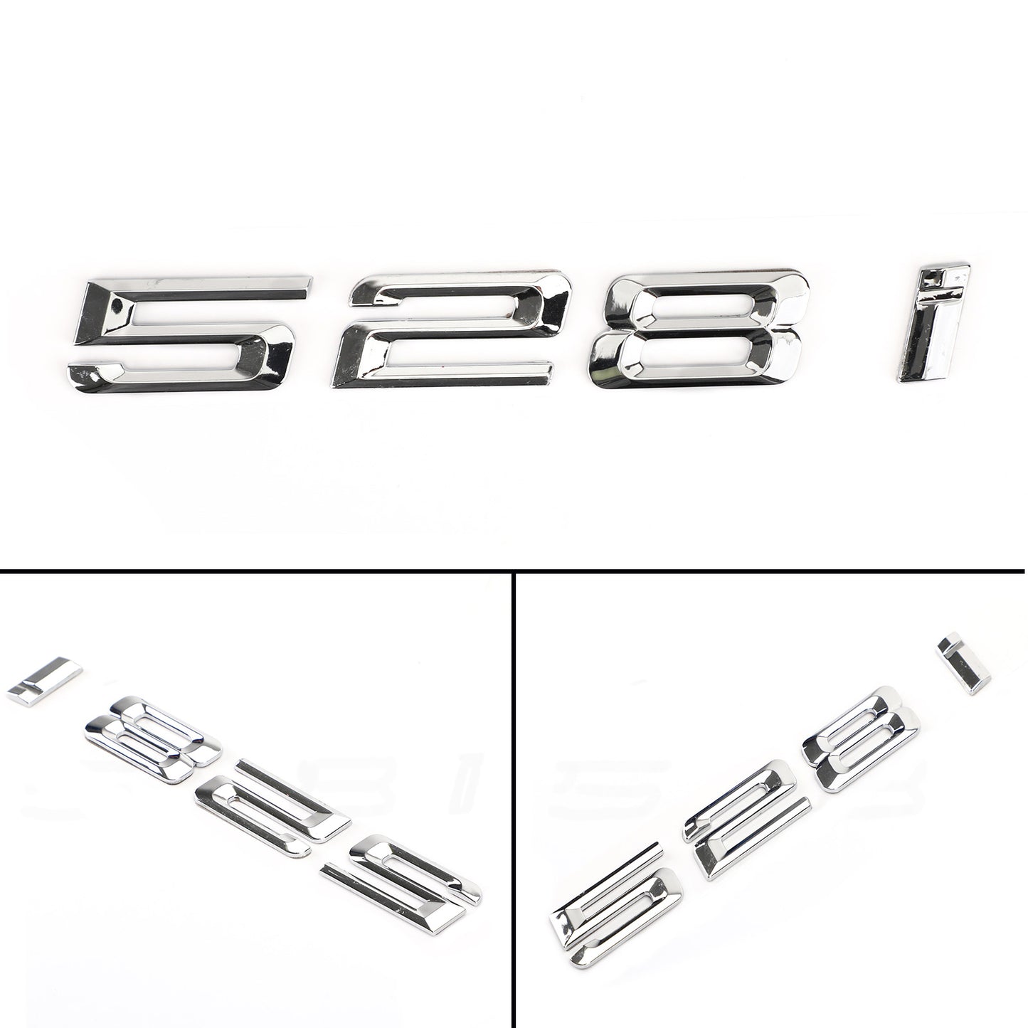 BMW 528i Rear Trunk Nameplate Badge Emblem Numbers Letter Decal 528 i
