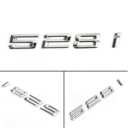 BMW 528i Rear Trunk Nameplate Badge Emblem Numbers Letter Decal 528 i