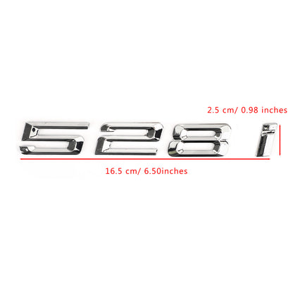 BMW 528i Rear Trunk Nameplate Badge Emblem Numbers Letter Decal 528 i