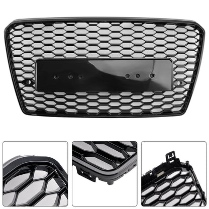 RS7 Style Honeycomb Sport Mesh Hex Grill Grille Fit Audi A7/S7 2010-2015 Black