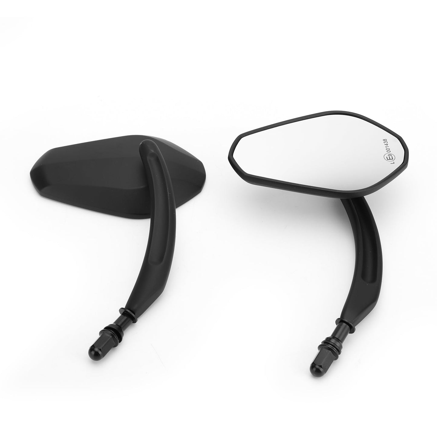 Black Diamond Rear View Mirrors Motorcycle For Cruiser Touring Chopper Sportster