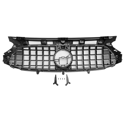 Mercedes Benz GLA AMG Line 2020-2023 Front Glossy Black Grill GTR Style Upper Bumper Panamericana Grille