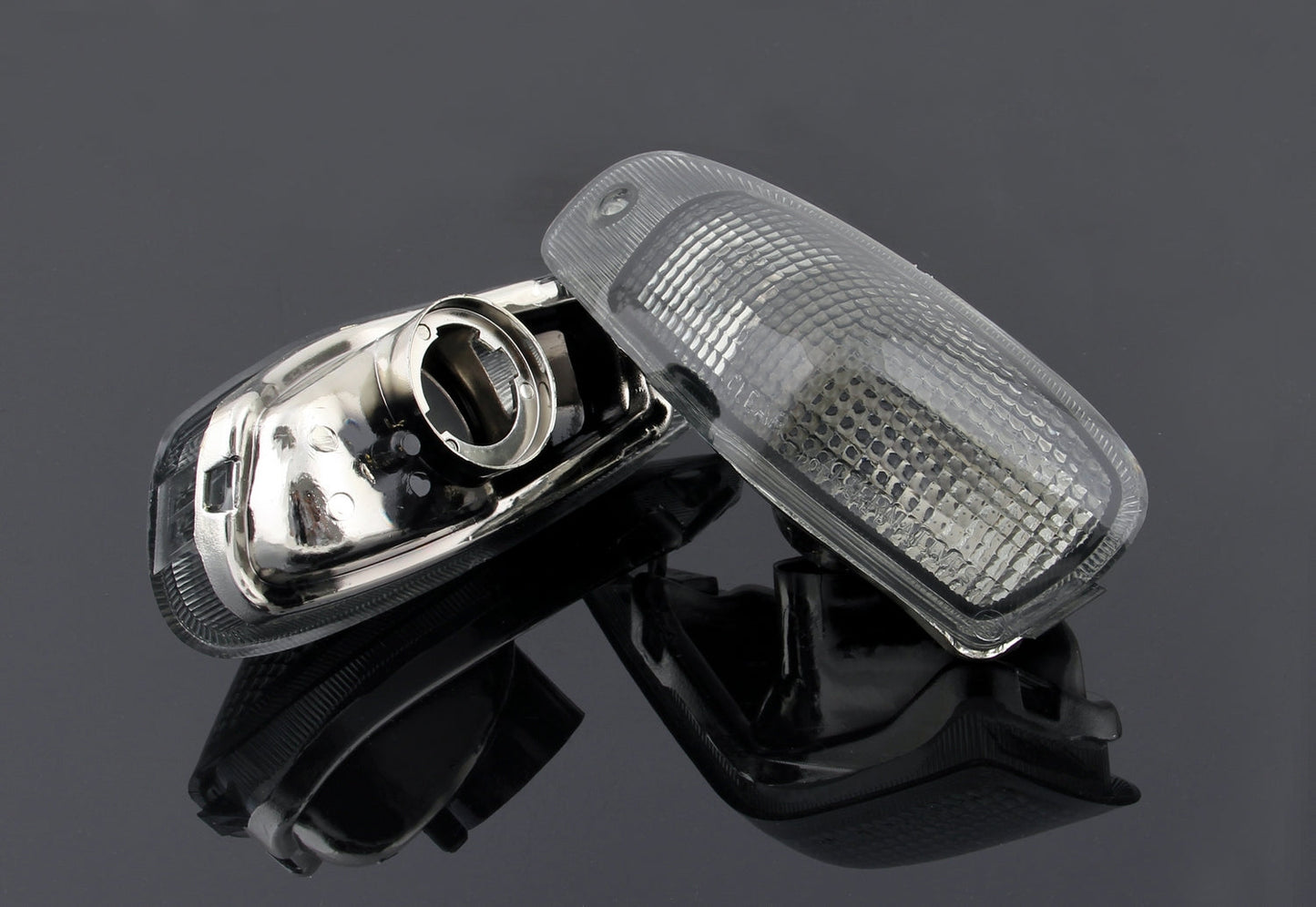 Front Turn Signals Lens Fit For Kawasaki ZZR600 ZX600E 1994-2004 Smoke Champoo