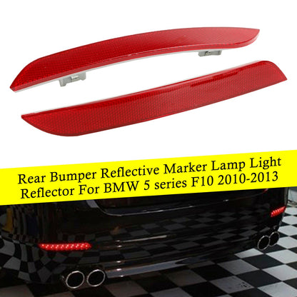 BMW 5-Series F10 F18 10-13 Rear Bumper Reflective Marker Lamp Light Reflector 63147203237 63147203238