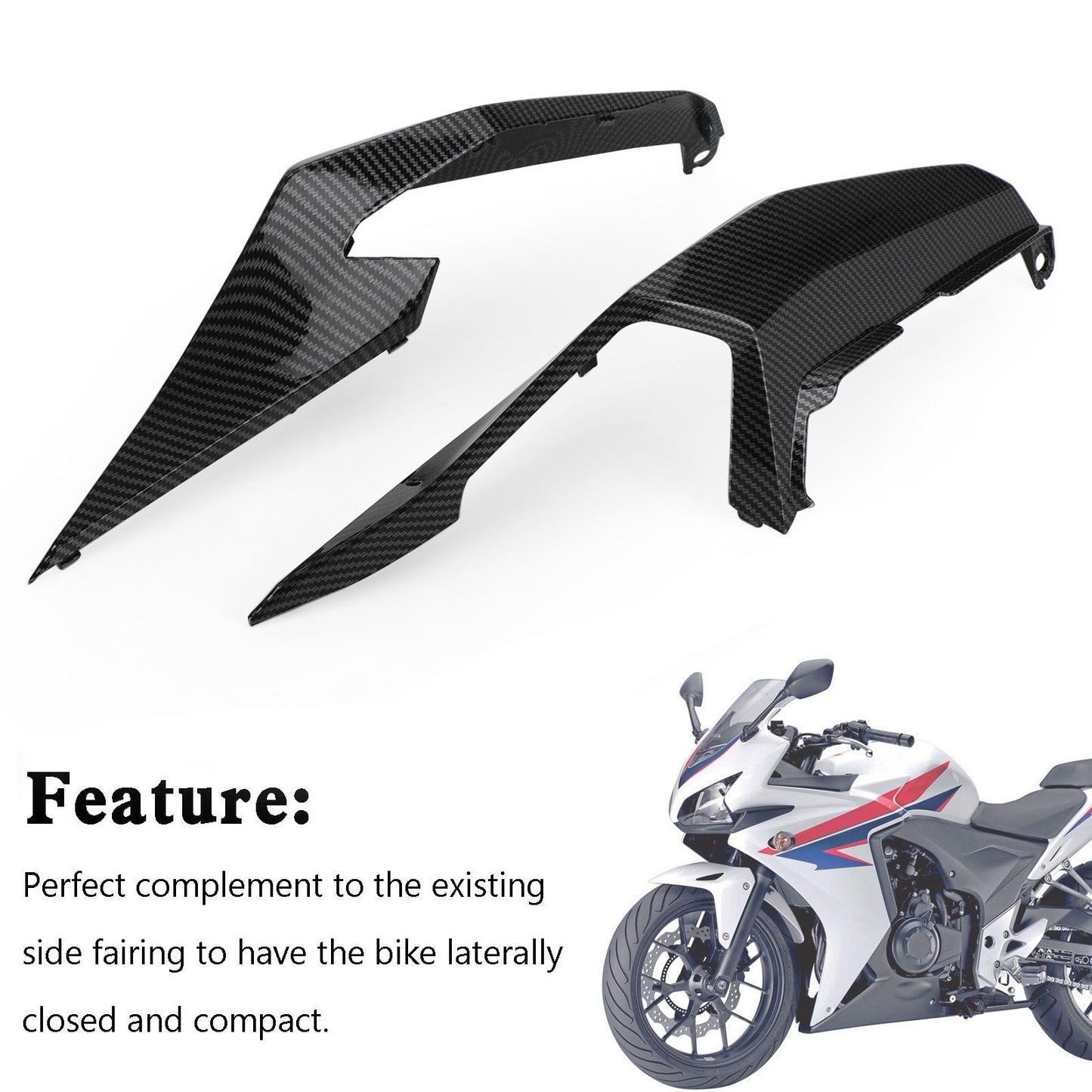 Rear Upper Tail Side Cover Fairing Cowl For Honda CBR500R 2019-2021