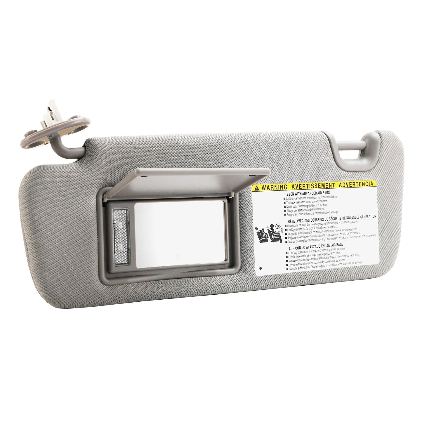 2014-2019 Highlander Toyota 74320-0E074-B0 Left Sun Visor W/Vanity Light Gray