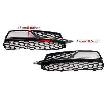 2013-2016 Audi A3 S-Line Front Lower Bumper Fog Light Cover Grille 8V3807681G 8V3807682G