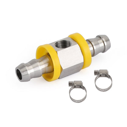 Stainless Steel 3/8" Fuel Line Fuel Pressure Gauge Sensor T-Fitting Adapter pro