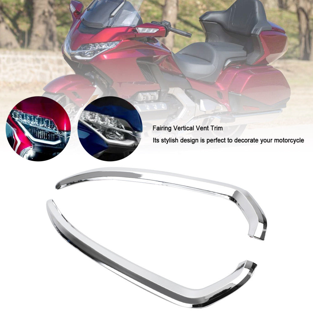 Chrome Fairing Vertical Vent Trim For Honda Goldwing 1800 GL1800 2018-2021 2019