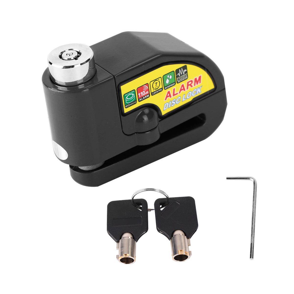 Disc Brake Lock Alarm Anti Theft Motor Secure For Disc Brake Motorcycle Blue