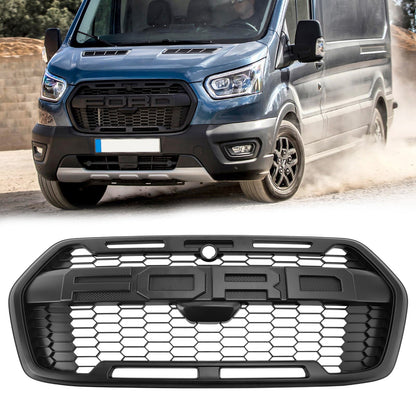 Ford Transit MK8 Trail Raptor Style Grille 2019-2024 Front Bumper Replacement Matte Black Grill