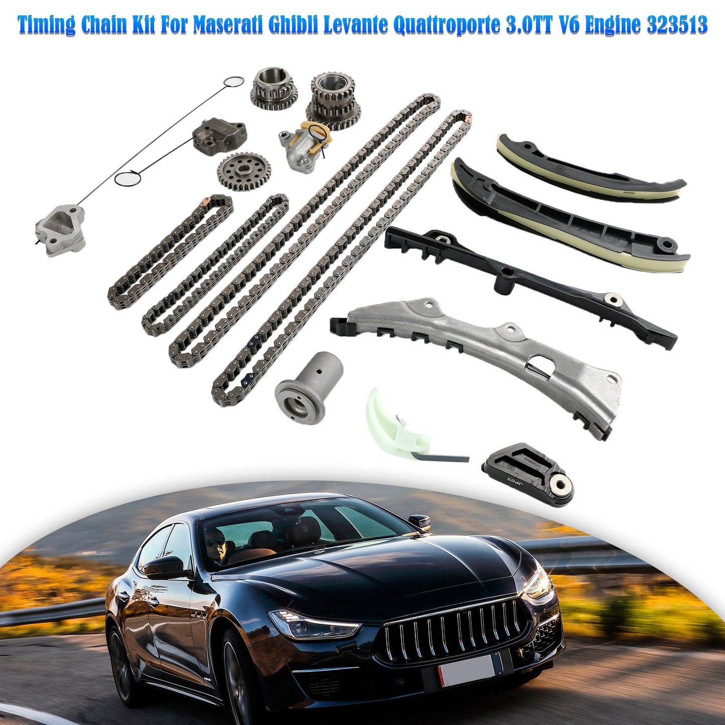 2013-2016 Maserati Quattroporte 3.0TT V6 Q4 Timing Chain Kit 323513 Generic