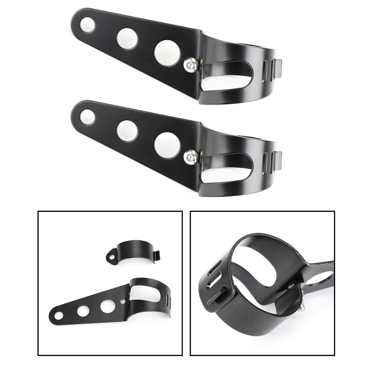 Black Fork Headlight Mount Bracket Head Lamp Holder Universal – Champoo