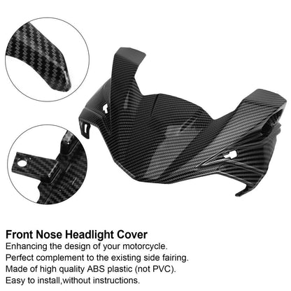 Carbon Front Nose Headlight Cover Surround Fairing For Kawasaki Z650 2017-2019