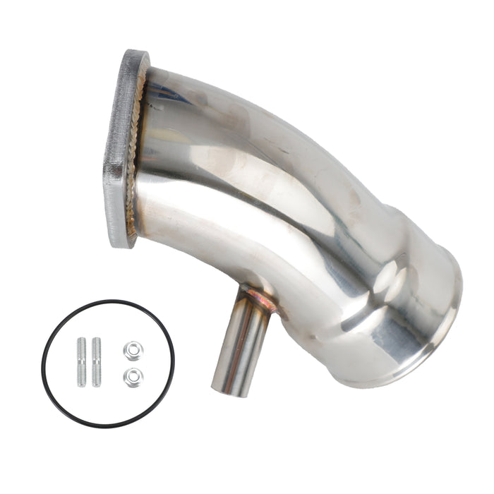 2017-2019 Chevrolet Silverado 2500HD/3500HD 6.6L L5P Duramax 3.5" Silver Turbo Intake Horn Kit