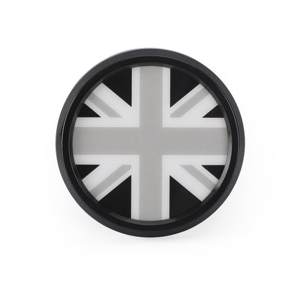 BMW MINI Cooper Black & White UK Flag Grille Front Grill Emblem Badge