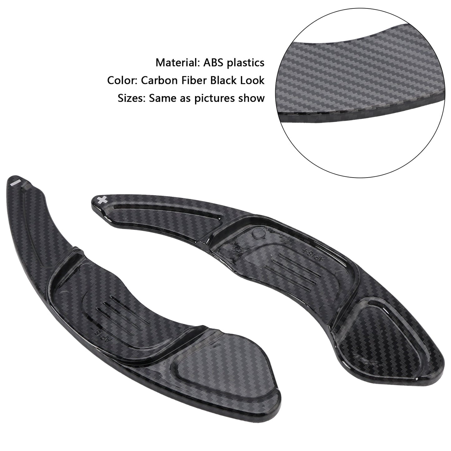 2015-2021 Volkswagen Jetta GTI Carbon Look Steering Wheel Paddle Shifter Extension Covers
