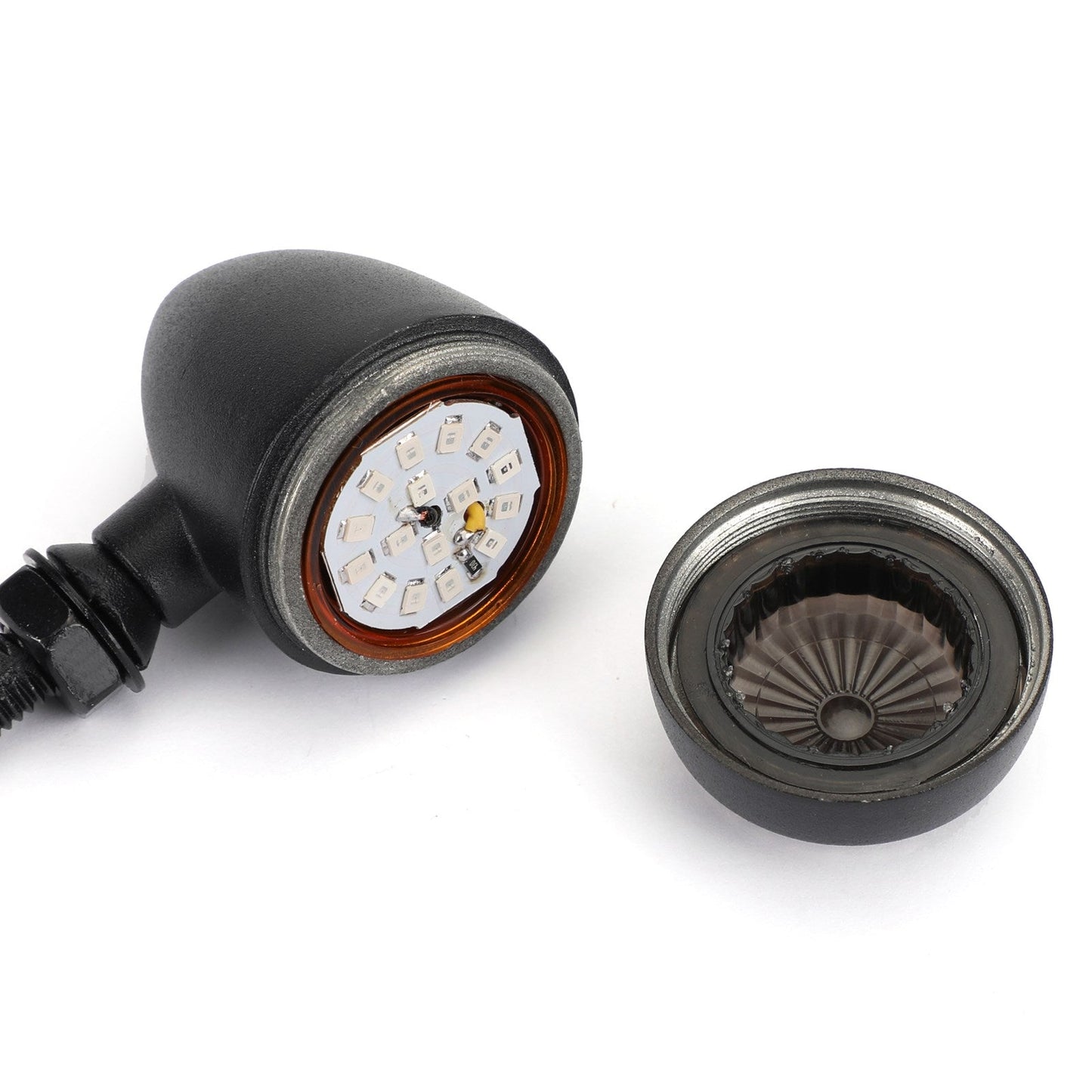 Turn Signals Indicators Fit For Harley Chopper Cafe Racer Black Champoo