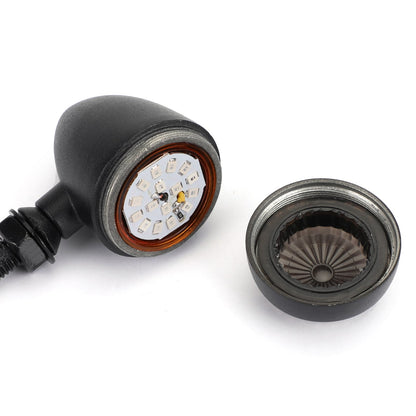 Turn Signals Indicators Fit For Harley Chopper Cafe Racer Black Champoo