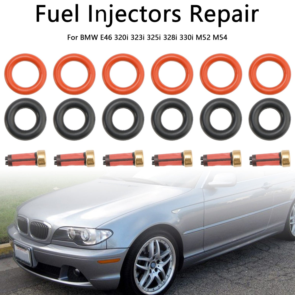 BMW E46 320i 323i 325i 330i Fuel Injector Repair Kits 13537546244 13641437486