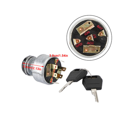 D134737 282775A1 Ignition Switch W/2 Keys Fits Case IH 1845C 60XT 85XT 95XT