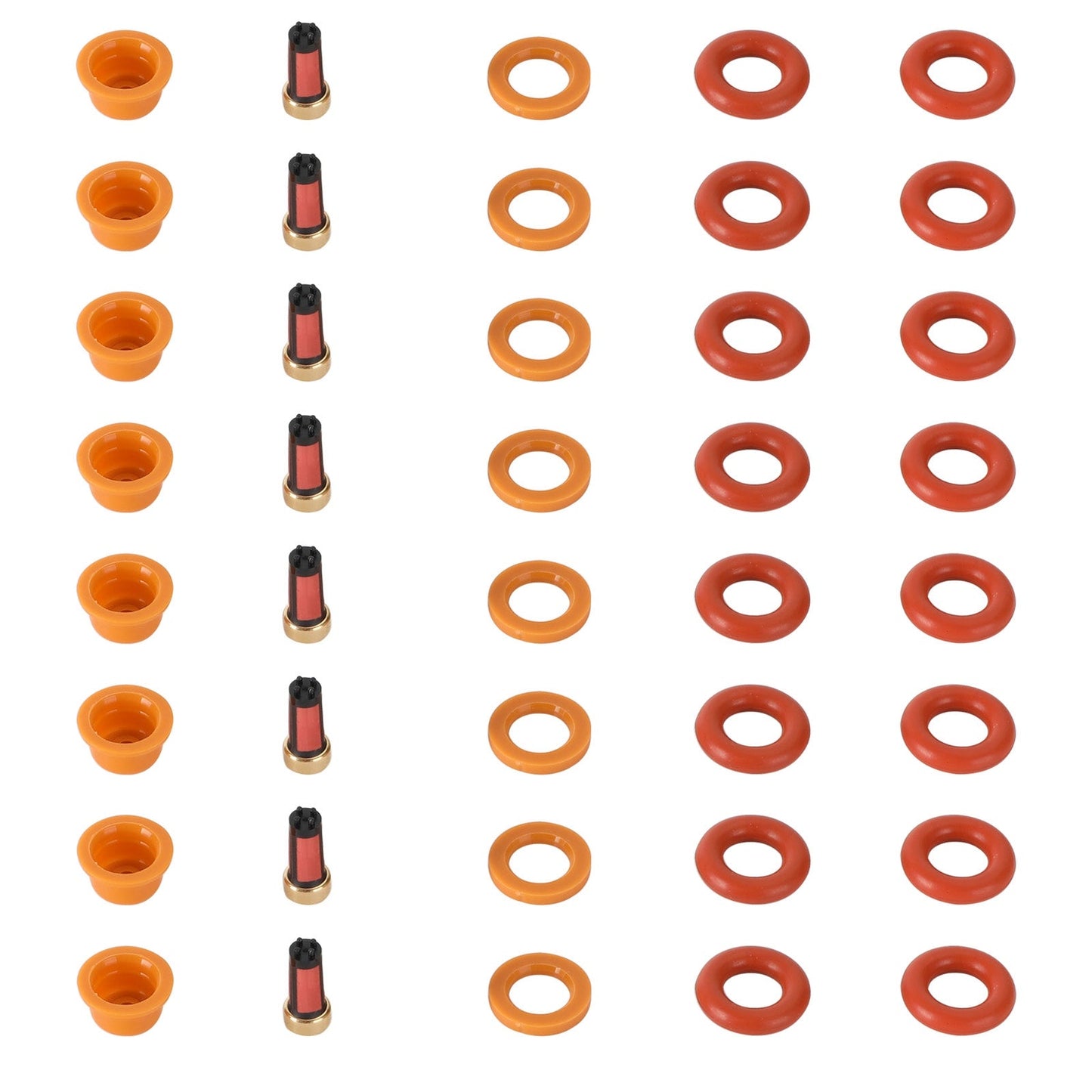 1990-1991 Ford E-250 Econoline 5.0L V8 8 set Fuel Injectors Rebuild Repair Kit 0280150943