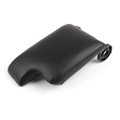 BMW E46 3 Series 98-06 Black Leather Armrest Center Console Lid Cover