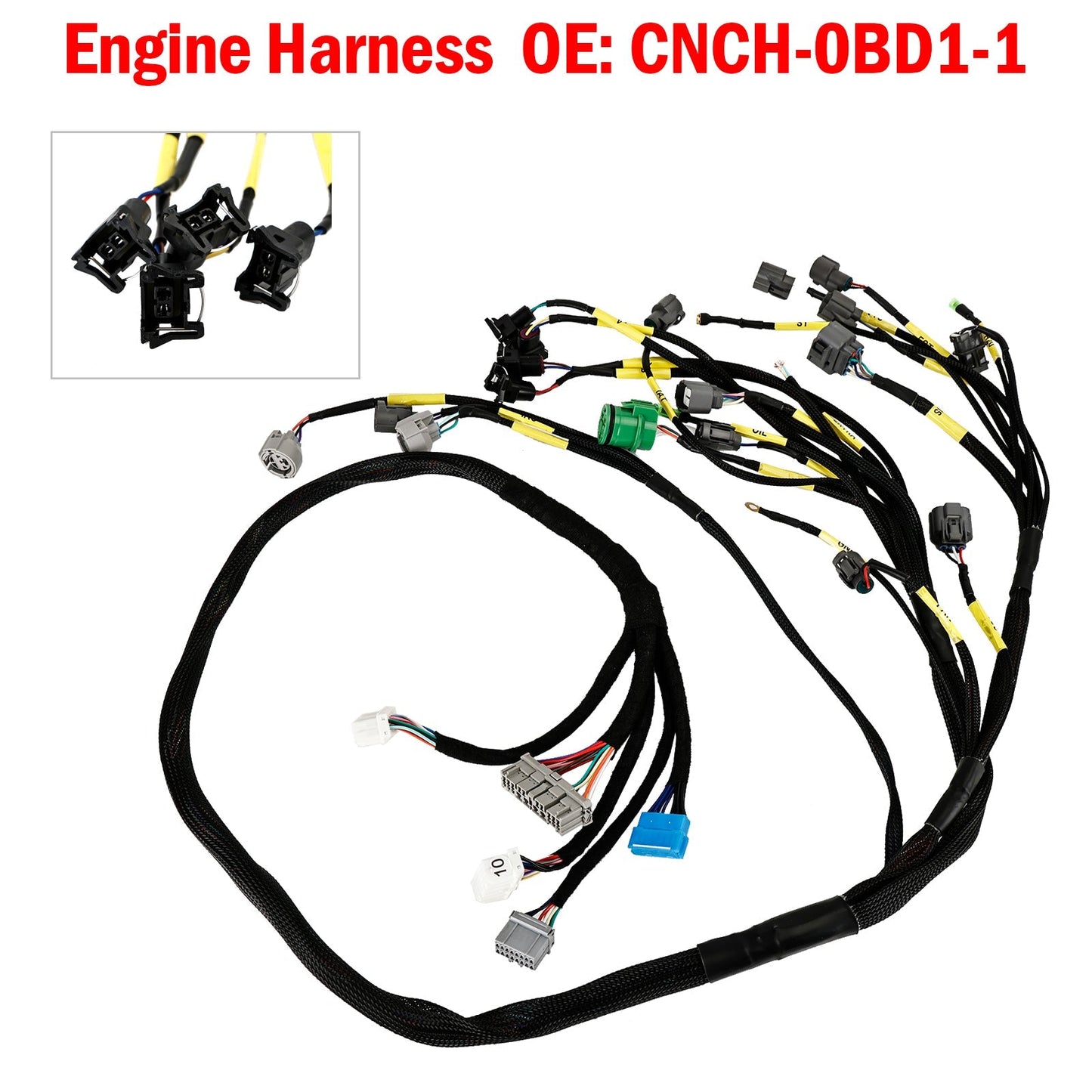 CNCH0BD11 OBD1 Budget D & B-series Tucked Engine Harness for Civic Integra B16 B18 D16