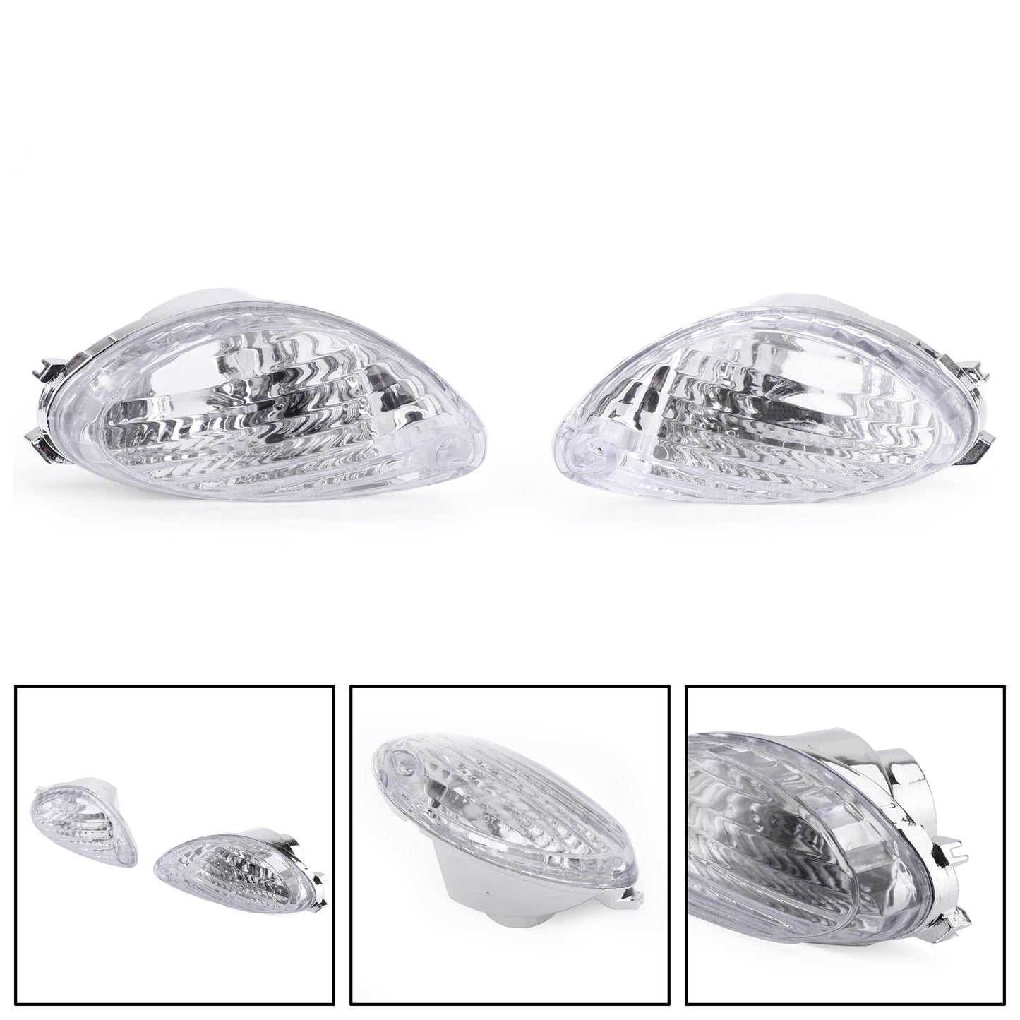 Rear Turn Signals Lens For Suzuki Hayabusa GSXR1300 2008-2012 Clear Champoo