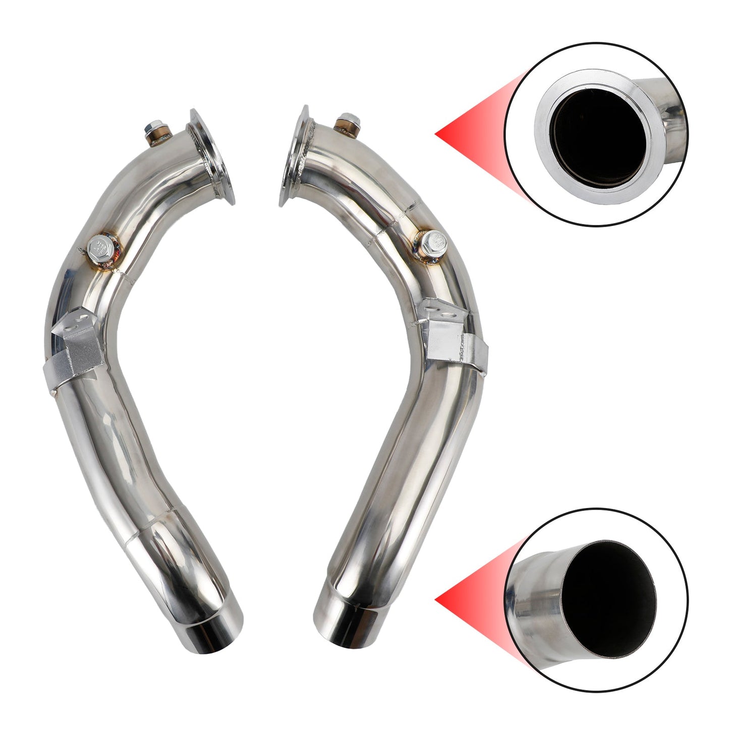 3" Exhaust Catless Downpipes for BMW S63 F10/F12 M5 & M6 2011-2018 Stainless Steel