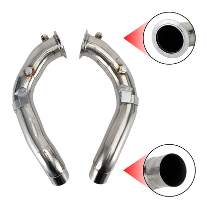 2011-2018 BMW M5 F10/F12 with S63 Motor 3" Exhaust Catless Downpipes Stainless Steel